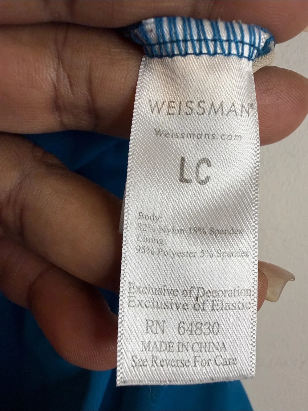 Weissman Teal Blue Girls' One-Piece Bodysuit GUC Size Large #72